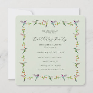 Anna's Kolibris Geburtstagseinladung