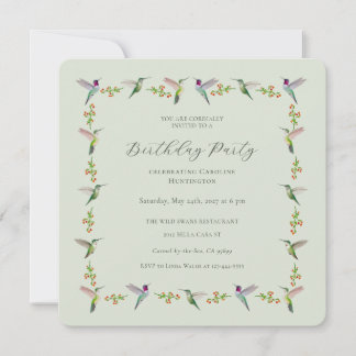 Anna's Kolibris Geburtstagseinladung