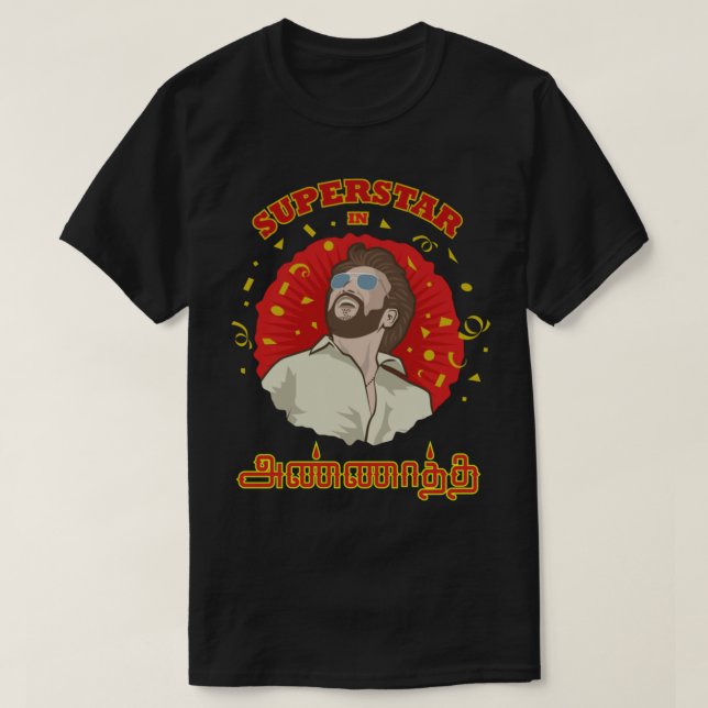 Annatha tamil Film Superstar rajinikanth T-Shirt (Design vorne)