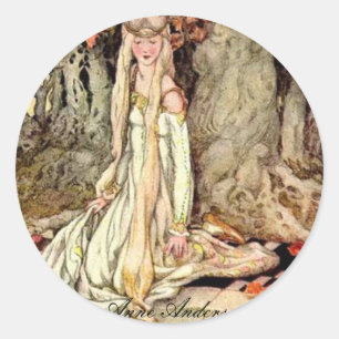 Anne Anderson Serie* Der Froschkönig Runder Aufkleber