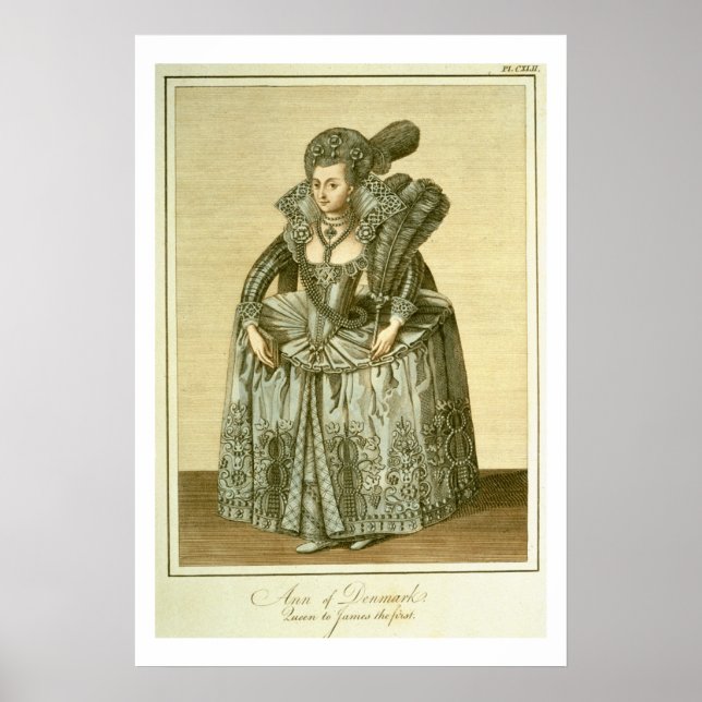Anne aus Dänemark (1574-1619) Ehefrau James I, ill Poster (Vorne)