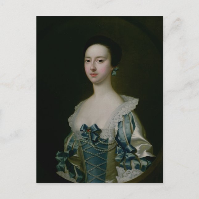 Anne Bateman, später Frau John Gisbourne, 1755 Postkarte (Vorderseite)