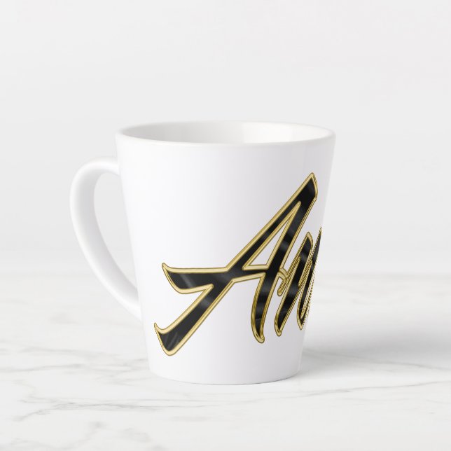 Anne black gold Lettering Latte Tasse (Linke Ecke)