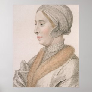 Anne Boleyn (1507-36), Gravur von Francesco Bartol Poster