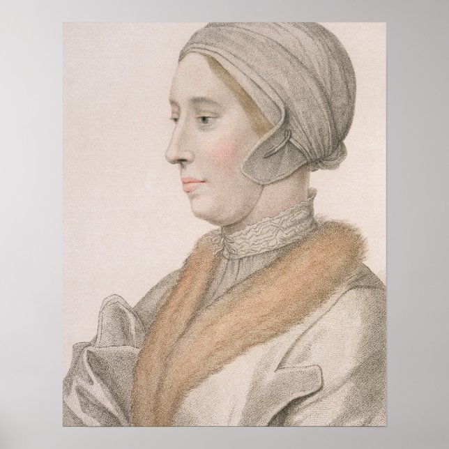 Anne Boleyn (1507-36), Gravur von Francesco Bartol Poster (Vorne)