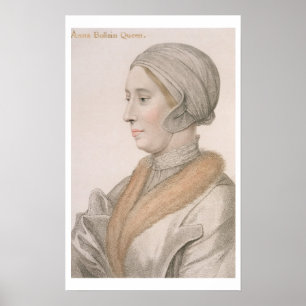 Anne Boleyn (1507-36), Gravur von Francesco Bartol Poster