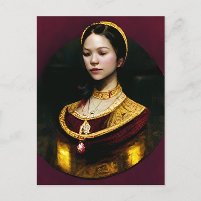 Anne Boleyn Flat Note Card Postkarte (Vorderseite)