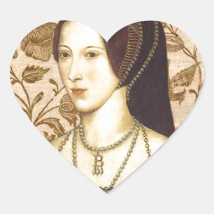 Anne Boleyn Herz-Aufkleber