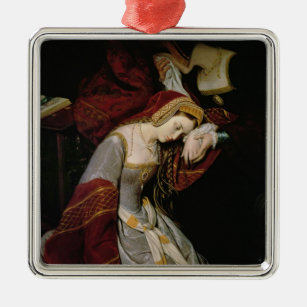 Anne Boleyn im Turm, Detail, 1835 Silbernes Ornament