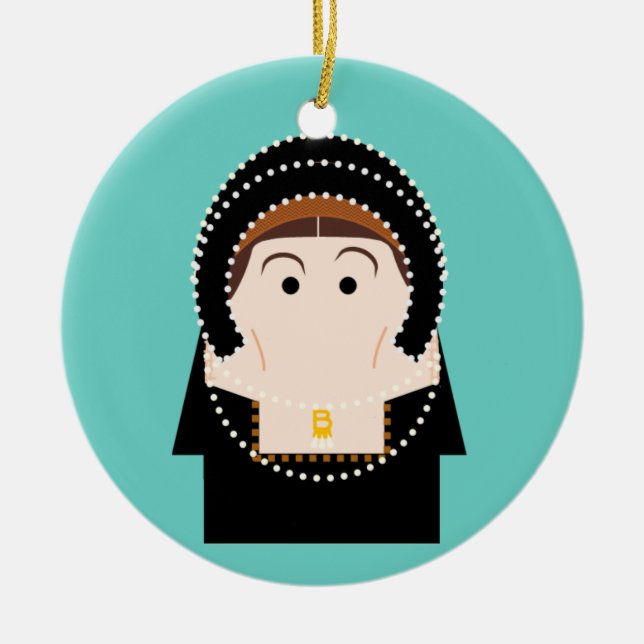 Anne Boleyn Keramik Ornament (Vorne)