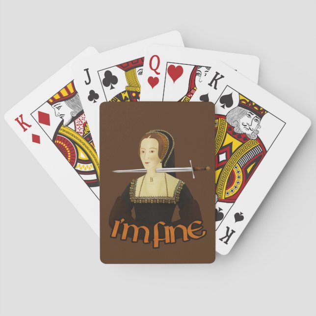 Anne Boleyn - mir geht's gut Spielkarten (Rückseite)
