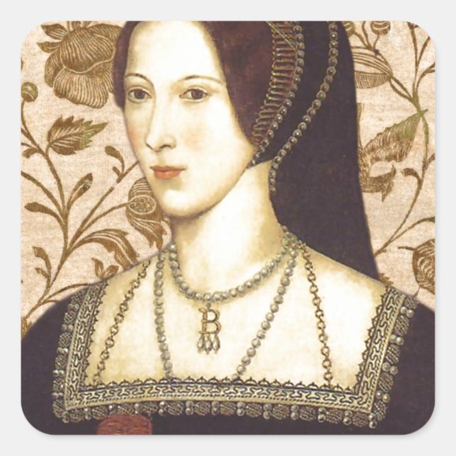 Anne Boleyn Quadratischer Aufkleber (Vorderseite)