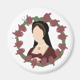 Anne Boleyn Round Magnet