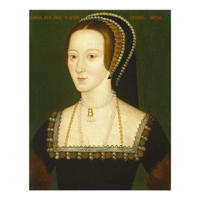 Anne Boleyn Zweite Ehefrau Henry VIII Portrait Fotodruck (Vorne)