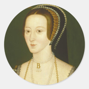 Anne Boleyn Zweite Ehefrau Henry VIII Portrait Runder Aufkleber