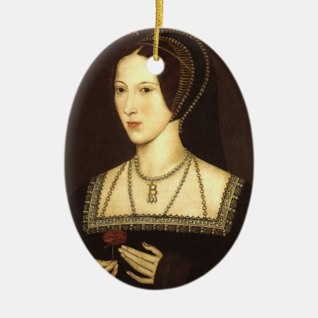 Anne- Boleynverzierung Keramik Ornament (Vorne)