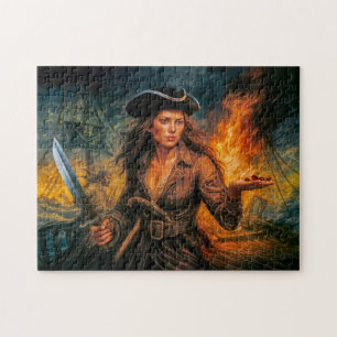 Anne Bonny Legendäre Piratin Porträt Puzzle