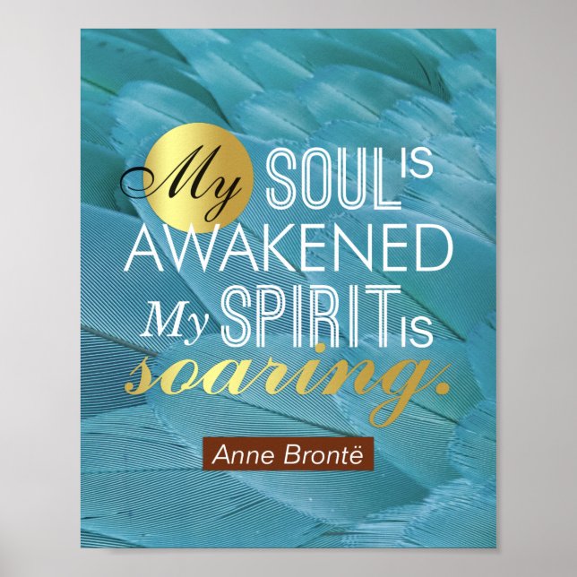 Anne Bronte Gedicht Zitat - Mein Soul ist erwacht Poster (Vorne)