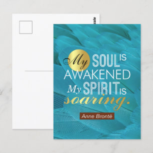 Anne Bronte Gedicht Zitat - Mein Soul ist erwacht Postkarte