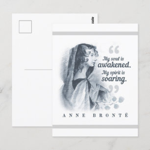 Anne Bronte Zitat, mein Soul ist erwacht Postkarte