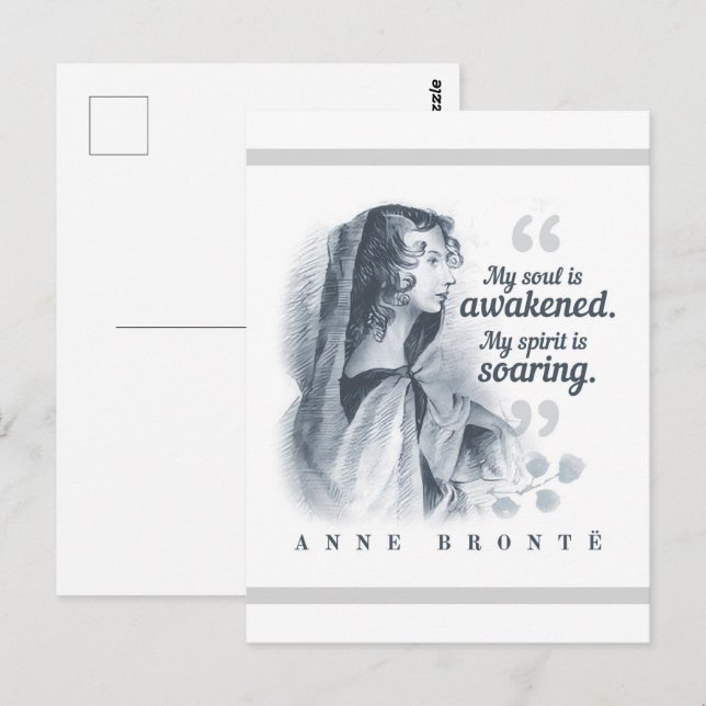 Anne Bronte Zitat, mein Soul ist erwacht Postkarte (Vorne/Hinten)