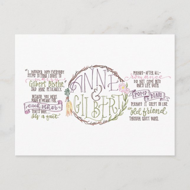 Anne & Gilbert Postkarte (Vorderseite)