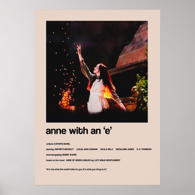 Anne mit E-Alternativabdeckung Minimalistisch Poster (Vorne)