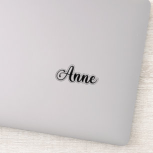 Anne Name - Handgeschriebene Kalligrafie Aufkleber
