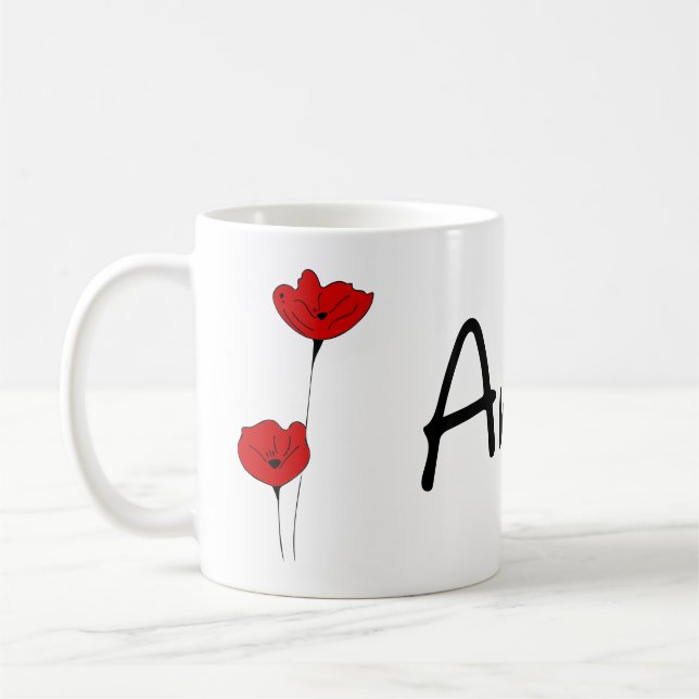 Anne Red Blume Kaffeetasse (Links)