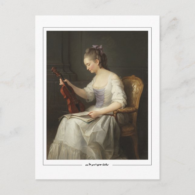 Anne Vallayer-Coster #3 - Kunsthandwerkskarte Postkarte (Vorderseite)