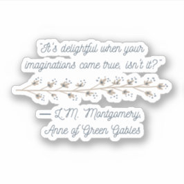 Anne von Green Gables Inspiriert Aufkleber