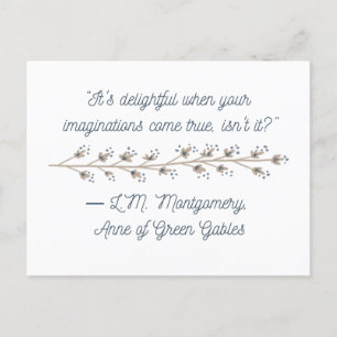 Anne von Green Gables Inspiriert Postkarte