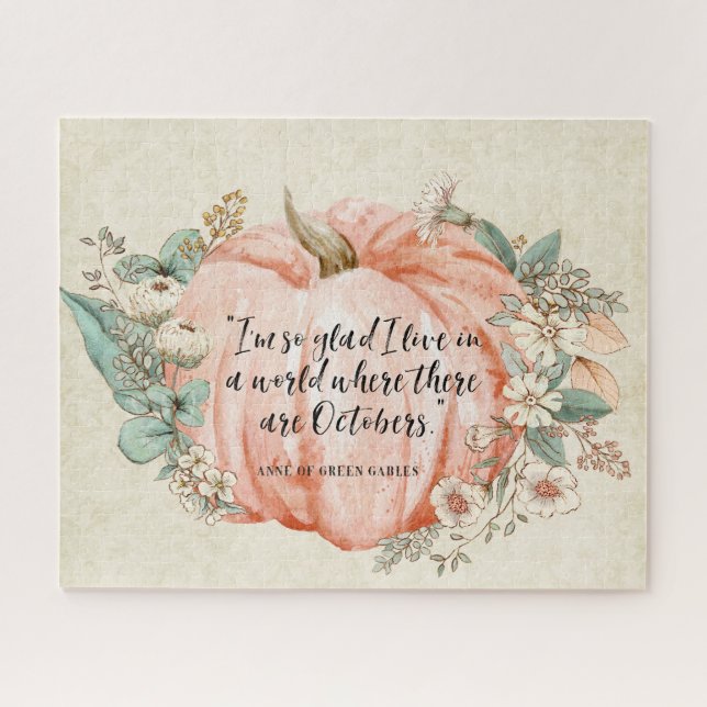 Anne von Green Gables Oktober Zitat Puzzle (Horizontal)