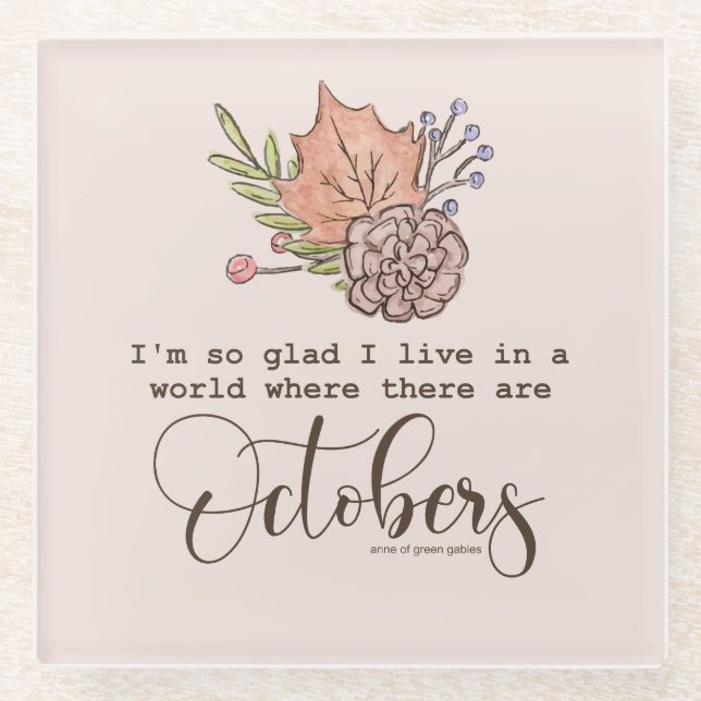 Anne von Green Gables Zitat Glasuntersetzer (Vorderseite)