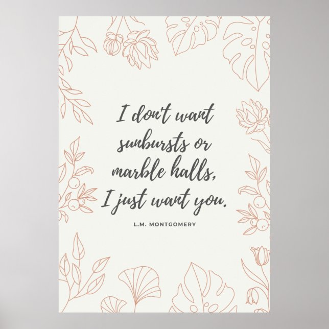 Anne von Green Gables Zitat Poster (Vorne)