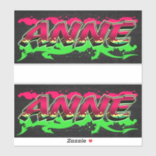 Anne Vorname Name Graffiti Aufkleber Sticker
