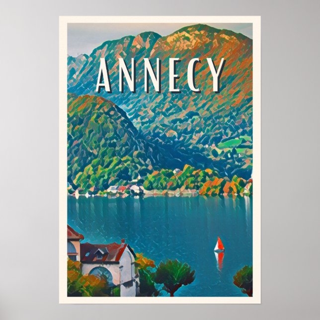 Annecy Foto Vintage Poster (Vorne)