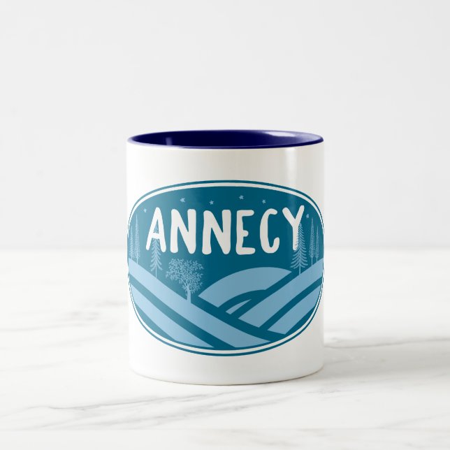 Annecy France Outdoor Zweifarbige Tasse (Mittel)