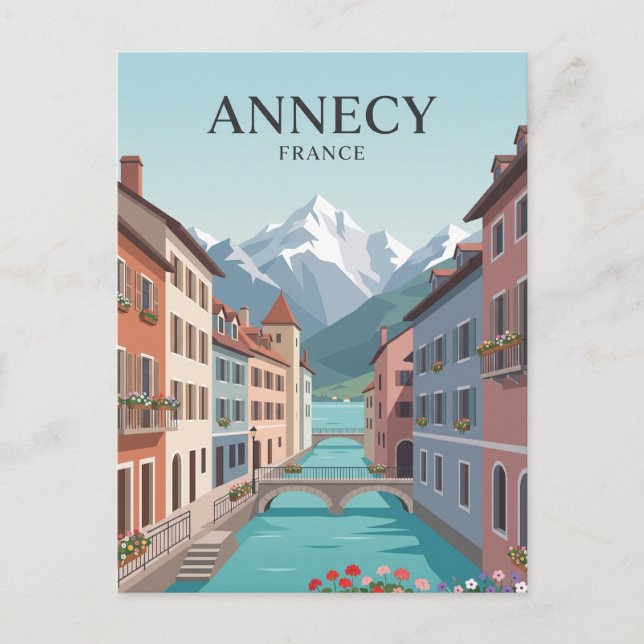 Annecy Frankreich Postkarte (Vorderseite)
