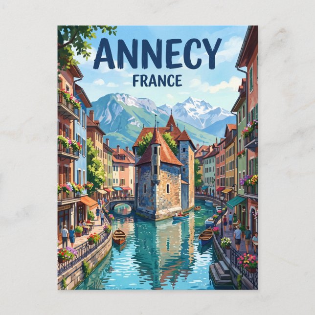 Annecy Frankreich Postkarte (Vorderseite)