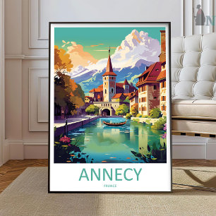 Annecy-Reise-Kunst-Wandbild Annecy-Wandbehang Poster