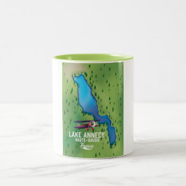 Annecy-See, Haute-Savoie, france Zweifarbige Tasse