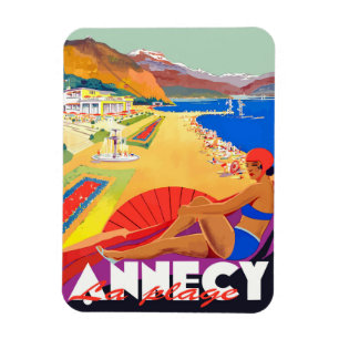 Annecy Strand Mädchen Magnet