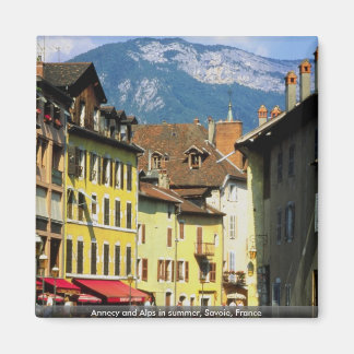 Annecy und Alpen im Sommer, Savoie, Frankreich Magnet