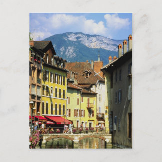 Annecy und Alpen im Sommer, Savoie, Frankreich Postkarte