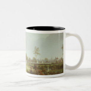 Annefield mit Glasgow jenseits, c.1800 Zweifarbige Tasse