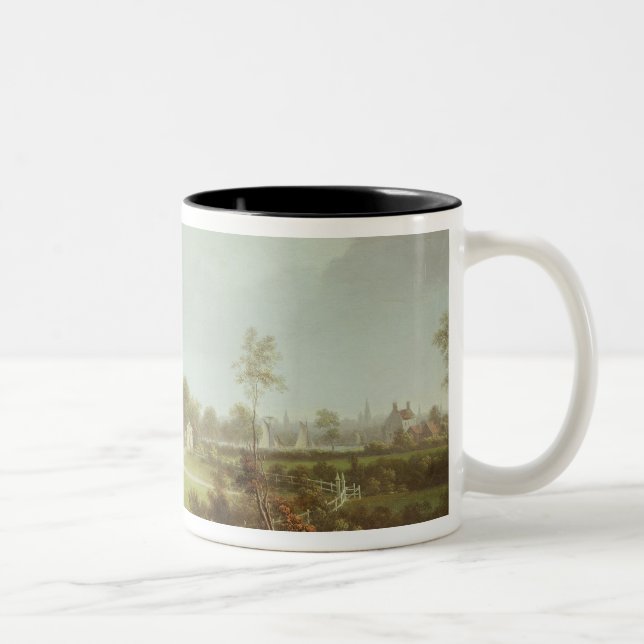 Annefield mit Glasgow jenseits, c.1800 Zweifarbige Tasse (Rechts)