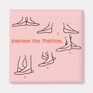 Annehmen der Ballet-Geschenke positionieren Magnet
