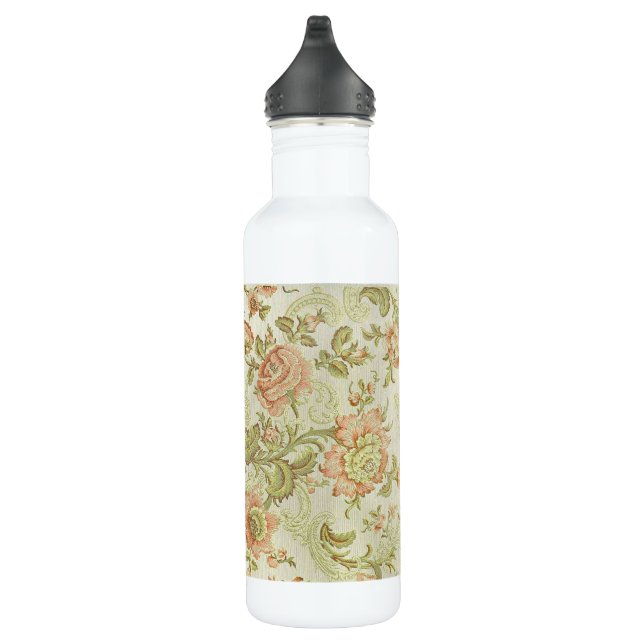 Annette Vintages Blumenmuster Wasserflasche Edelstahlflasche (Rechts)