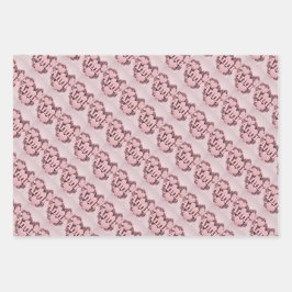 Annie 3D Pink Hearts Wrapping Paper Set Geschenkpapier Set